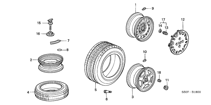 Tire/wheel disk