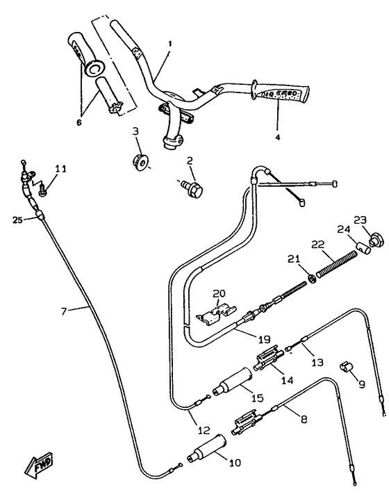 Steering handle & cable