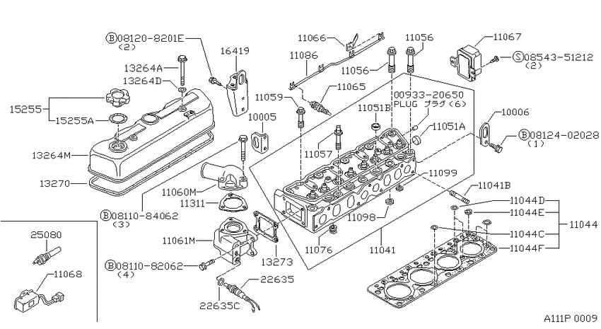 Cylinder head & rocker cover