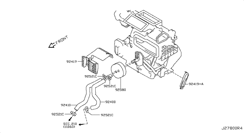 Heater piping