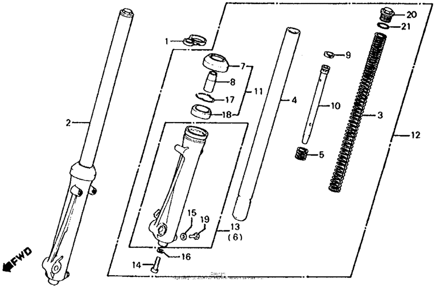 Front shock absorber 79-80