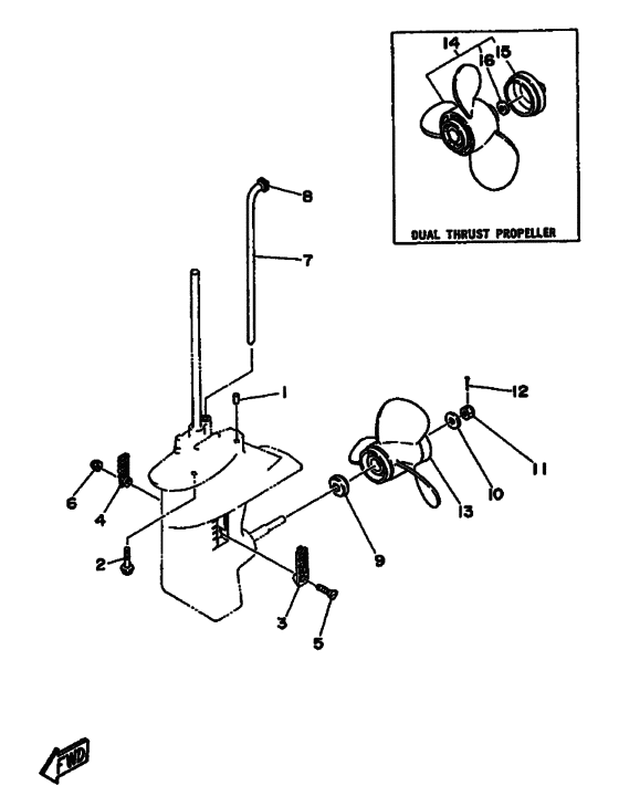 Lower casing & drive
