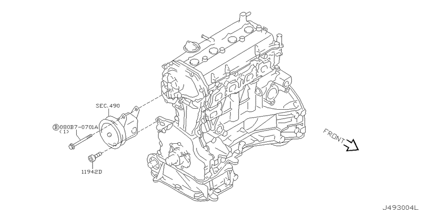 Power steering pump mounting