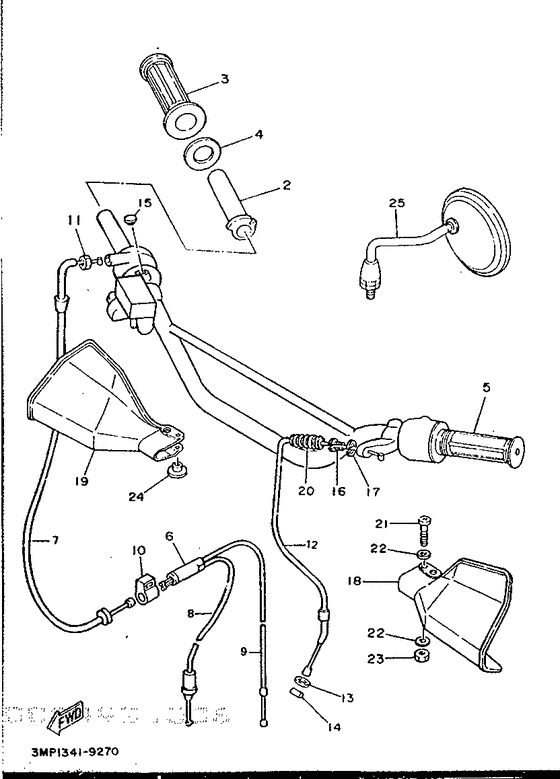 Steering handle & cable