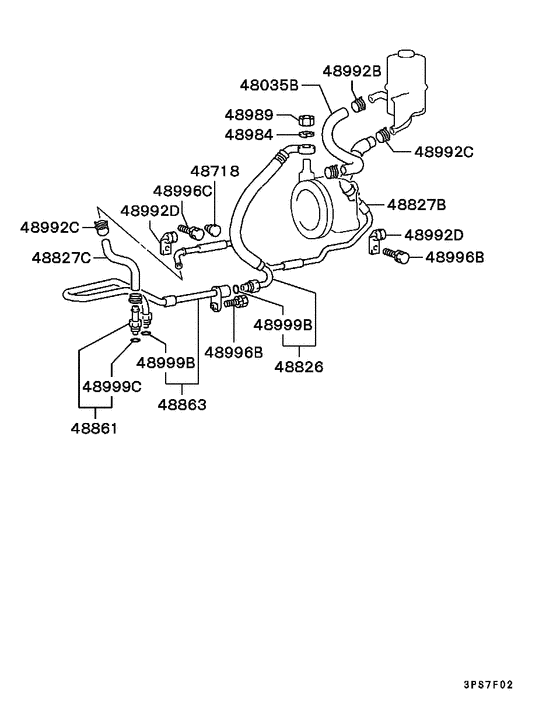 Power steering oil line