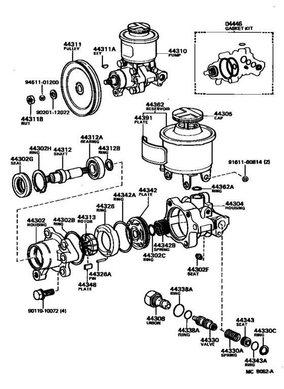 Vane Pump & Reservoir (Power Steering)