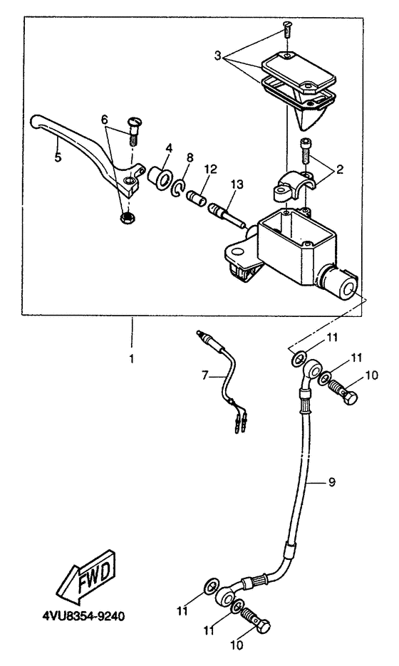 Front master cylinder