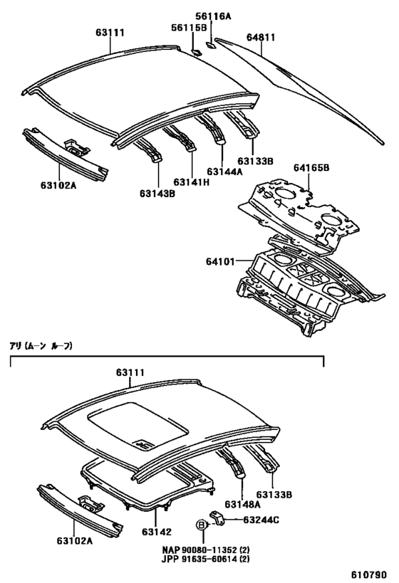 Roof Panel & Back Window Glass