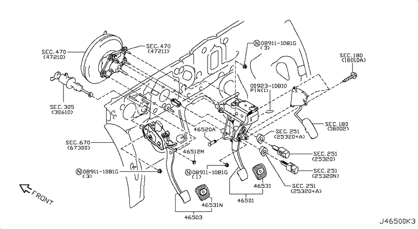 Brake & clutch pedal