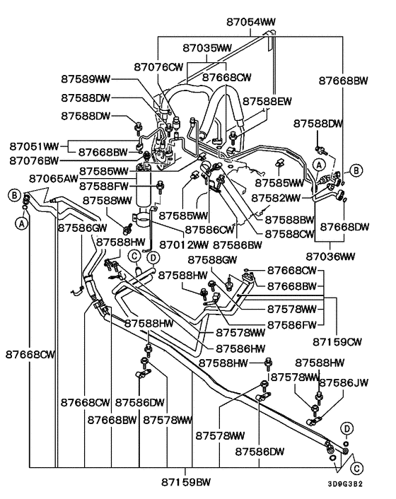 A/c cond, piping(dual:a)