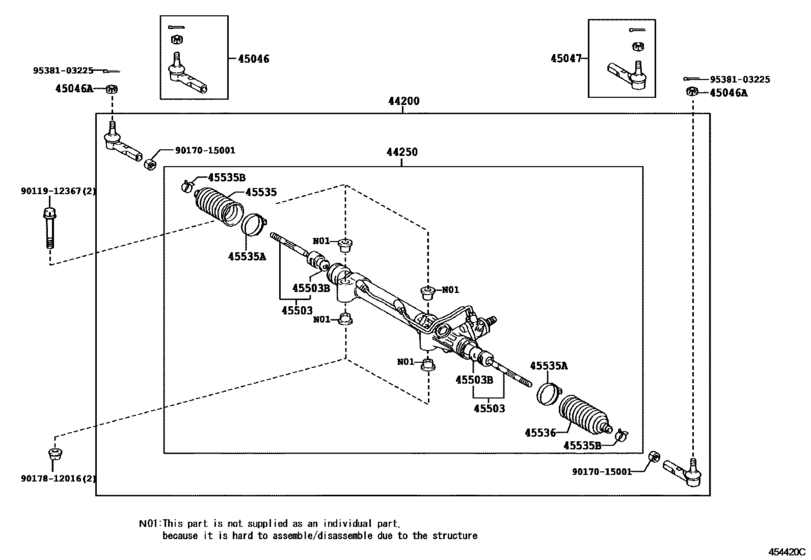 Front Steering Gear & Link
