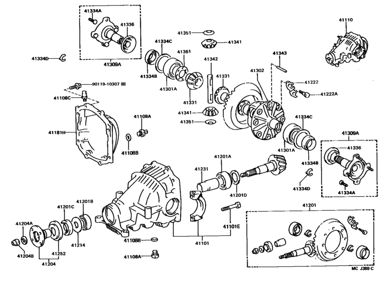Rear Axle Housing & Differential for 1989 - 1993 Toyota CELICA ST185 ...
