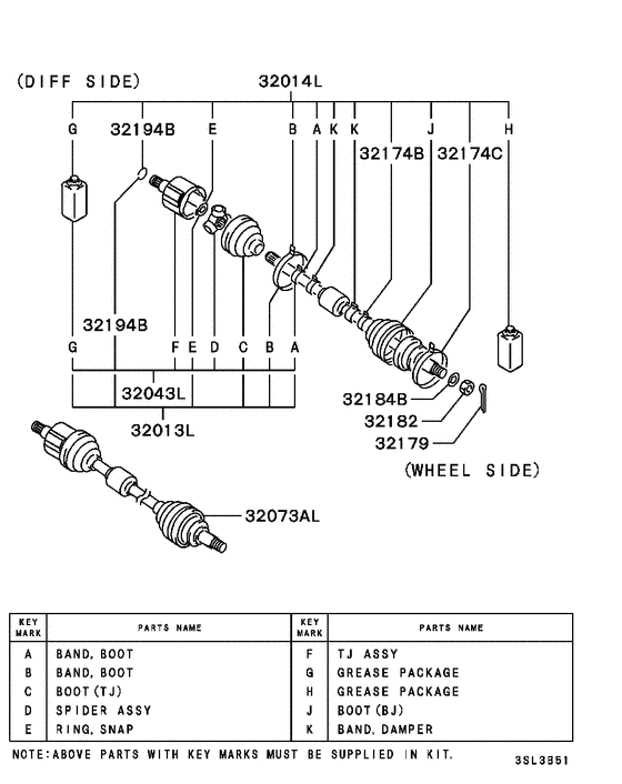 Front axle drive shaft