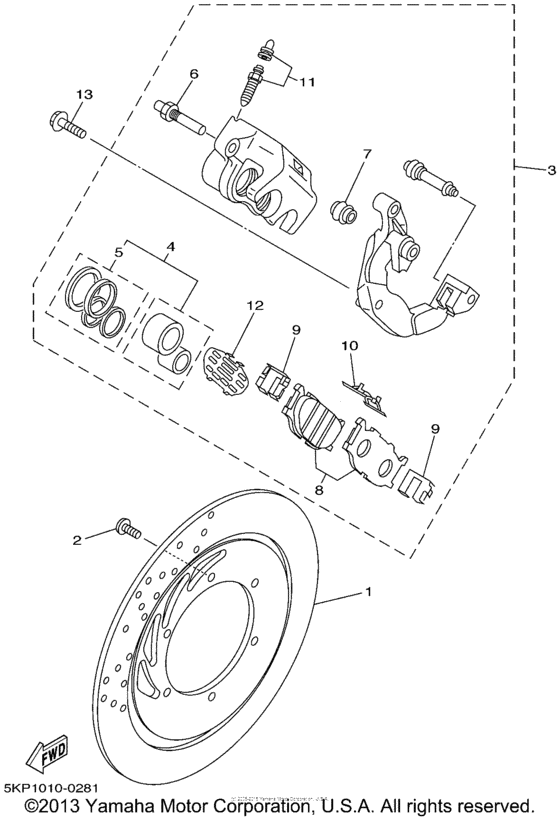Front brake caliper