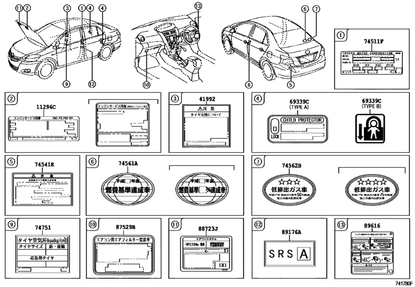 Caution Plate (Exterior & Interior)