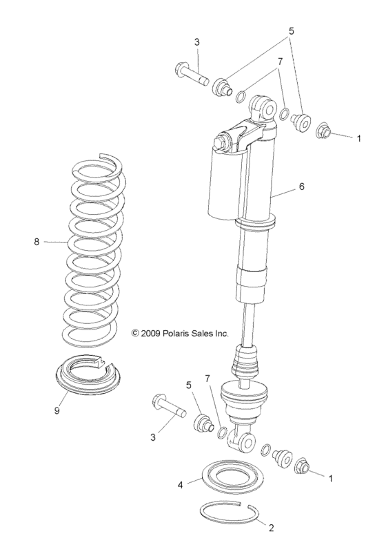 Suspension, front shock mounting