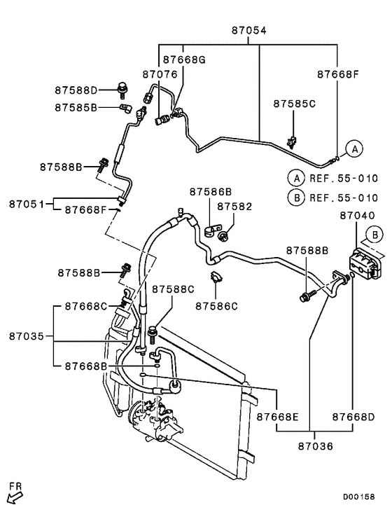 A/c condenser, piping