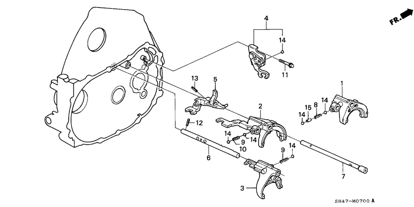 Shift fork/fork shaft