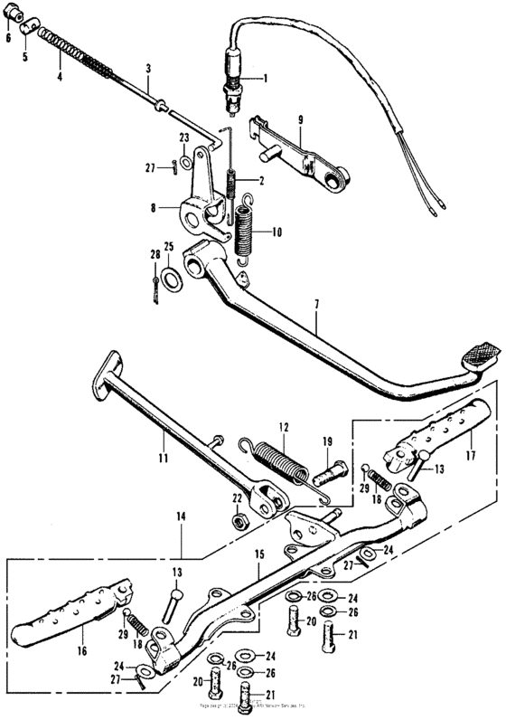 Brake pedal + stand + step