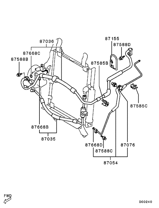 A/c condenser, piping