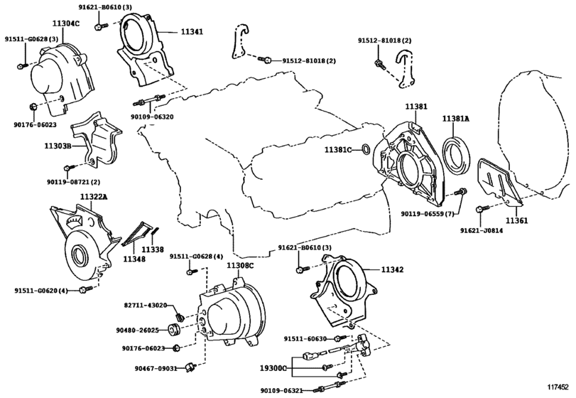 Timing Gear Cover & Rear End Plate