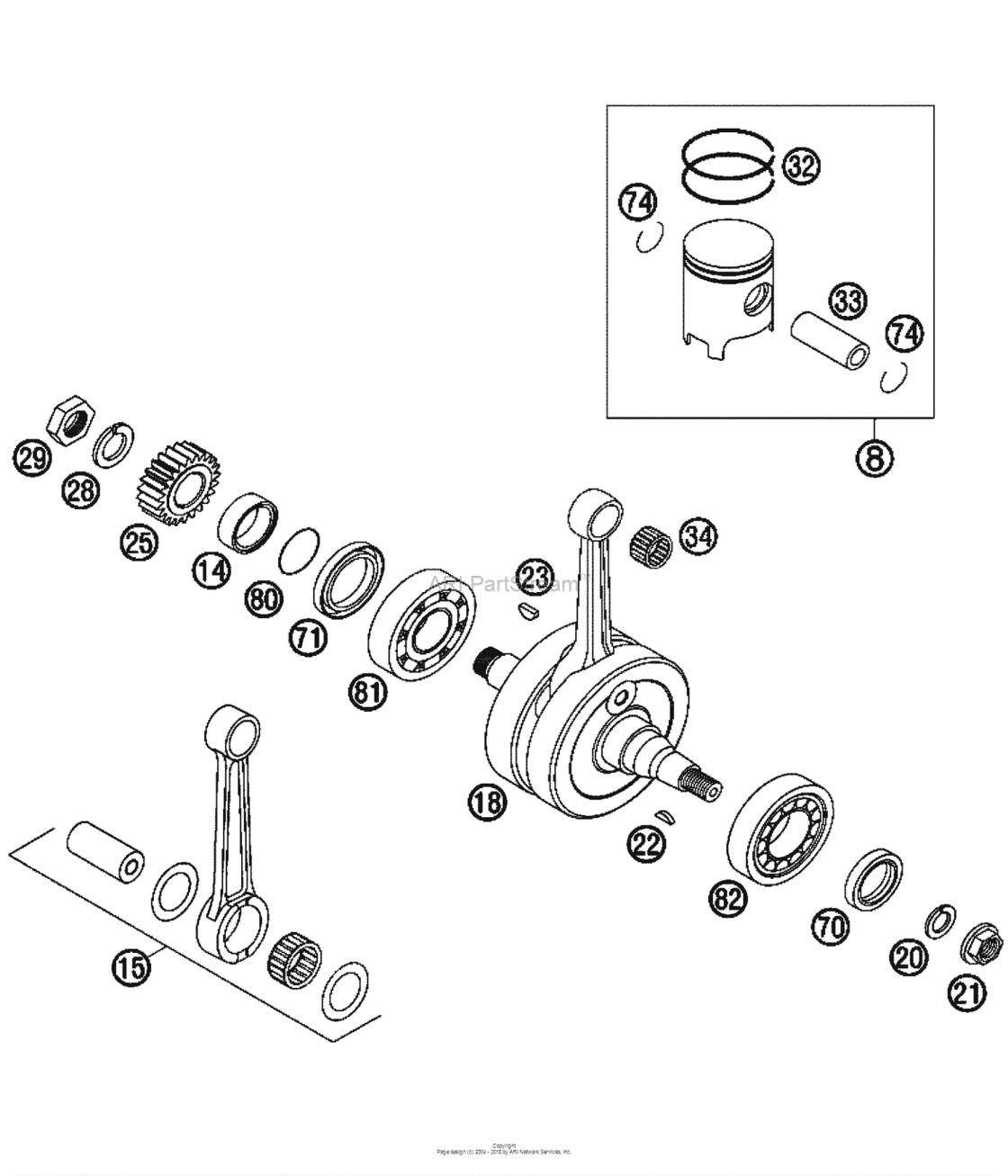 Crankshaft, Piston