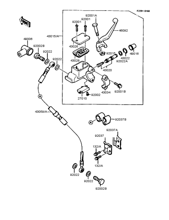 Front master cylinder