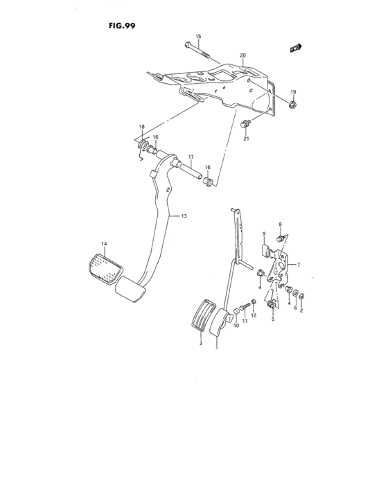 Pedal and pedal bracket