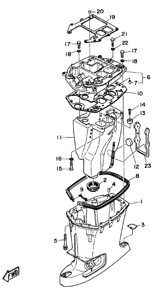 Upper casing