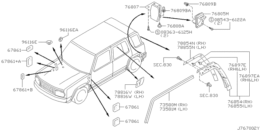 Body side fitting