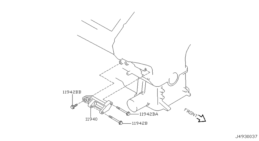 Power steering pump mounting