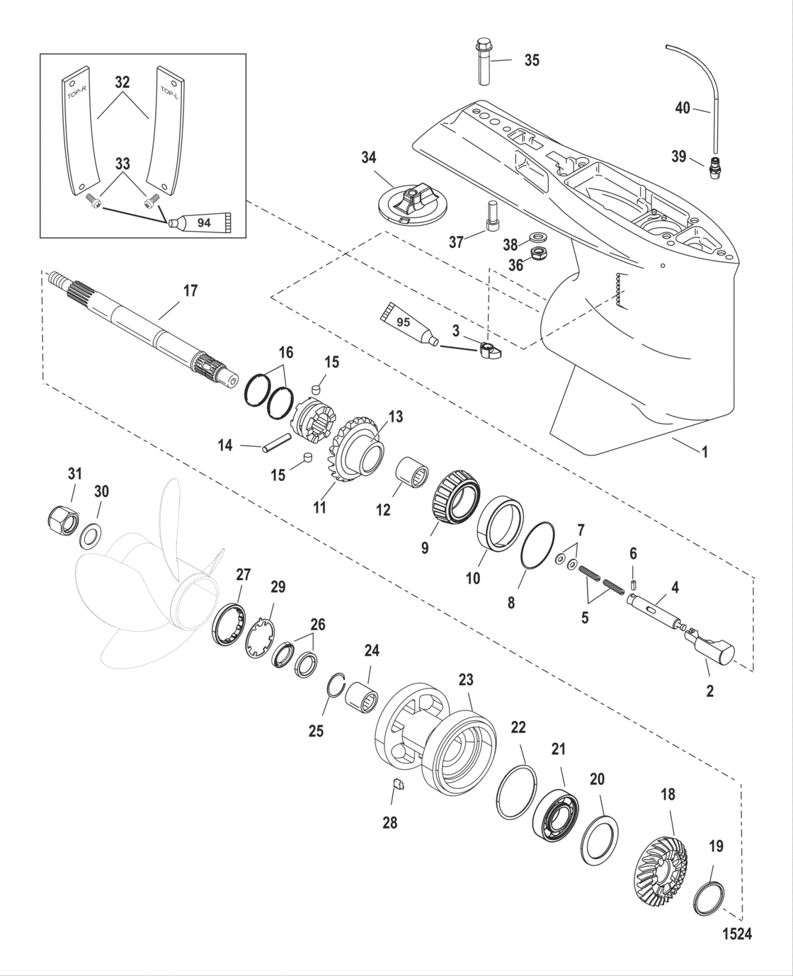 Gear Housing Propeller Shaft Torque Master