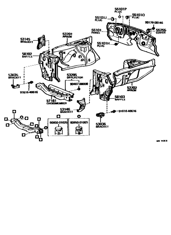 Front Fender Apron & Dash Panel