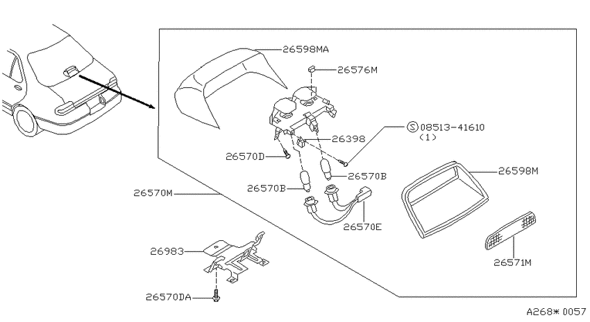 High mounting stop lamp