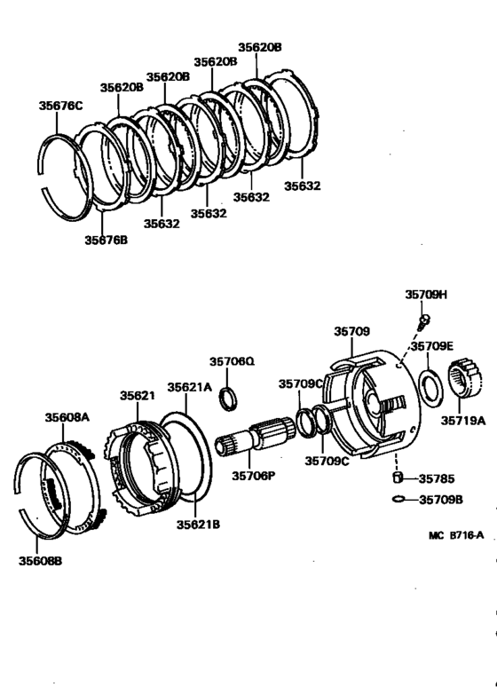 Center Support & Planetary Sun Gear (Atm)