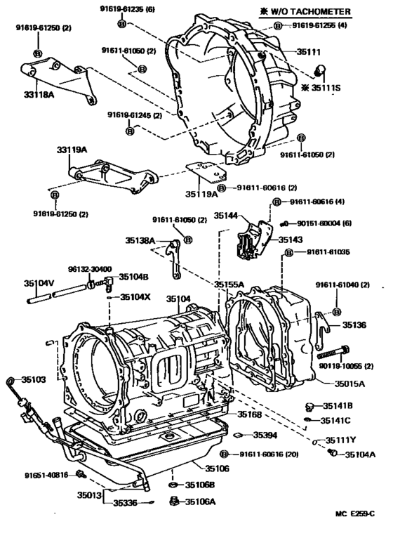 Transmission Case & Oil Pan (Atm)