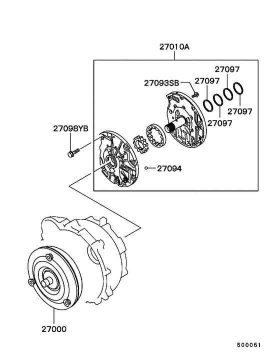 A/t tor-con & oil pump