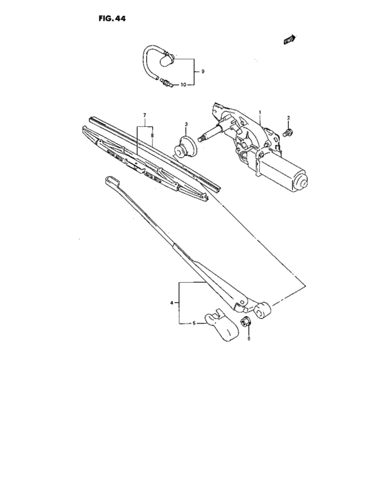 Rear window wiper