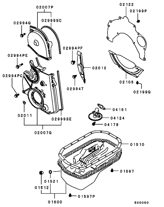 Cover,rear plate & oil pan