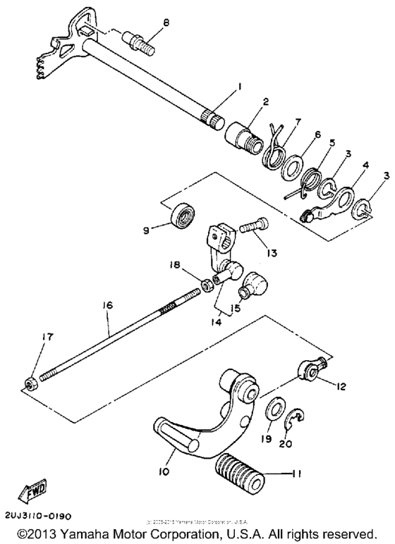 Shift shaft