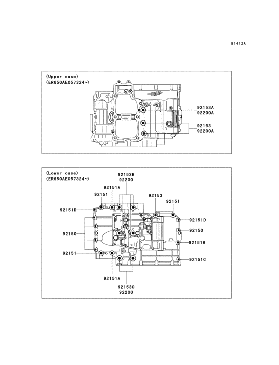 Crankcase bolt pattern