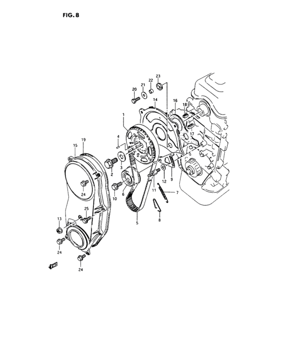 Timing belt and cover