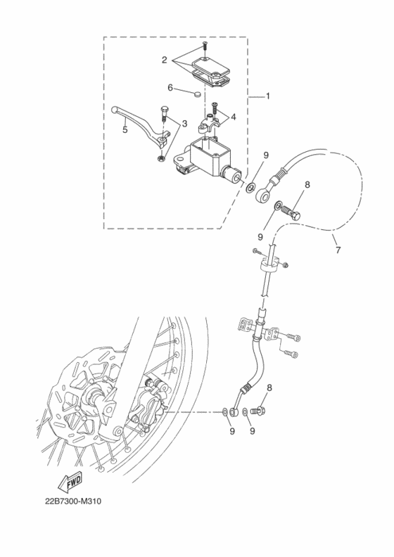 Front master cylinder