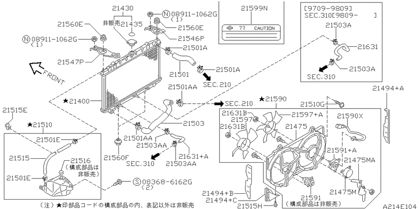Radiator, shroud & fitting