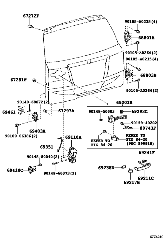 Back Door Lock & Hinge