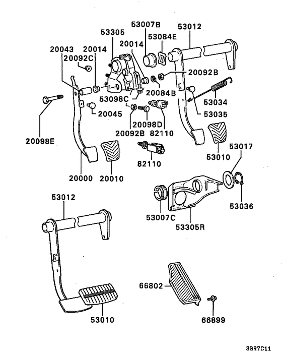 Brake & clutch pedal