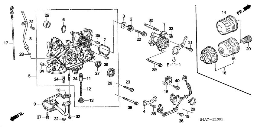 Oil pump/oil strainer