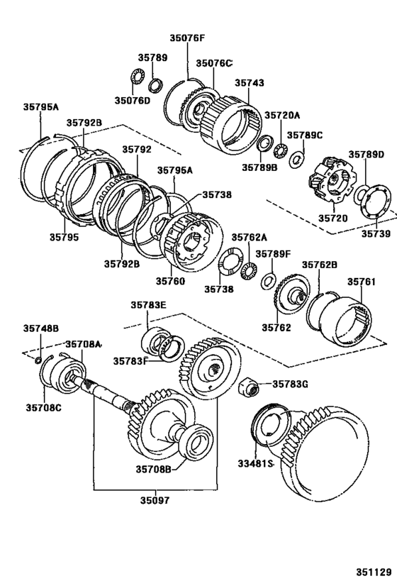 Planetary Gear, Reverse Piston & Counter Gear(Atm)