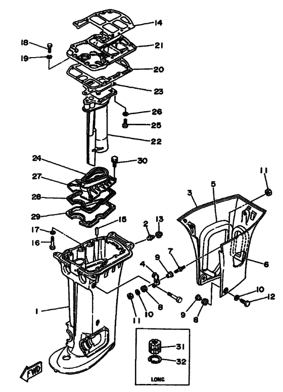 Upper casing