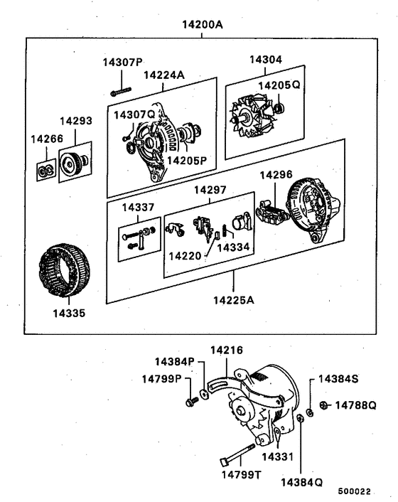 Alternator & vacuum pump